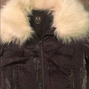 Armani Satin Bomber Jacket Size small like new!